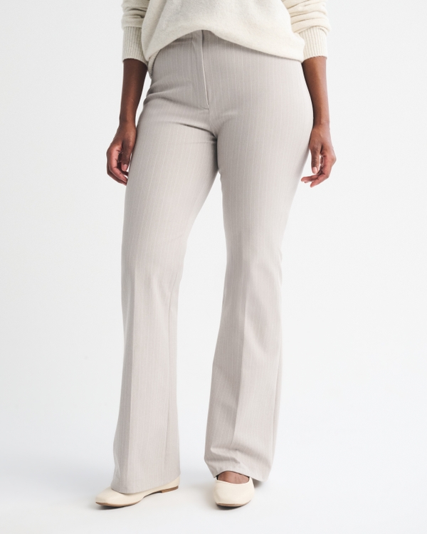 Pantalon boot Curve Love A&F Forme, Marron Clair Rayé view 2