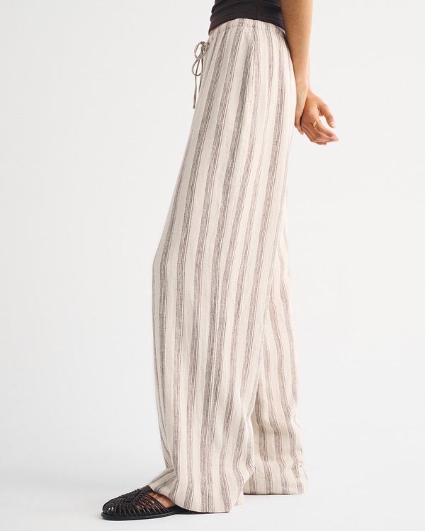 Linen-Blend Pull-On Pant