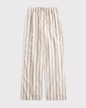 Linen-Blend Pull-On Pant
