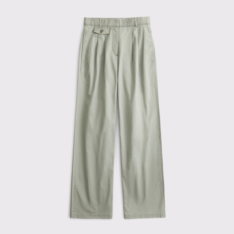 Женские брюки Abercrombie & Fitch Curve Love A&F Sloane Chino Tailored Wide Leg Pant