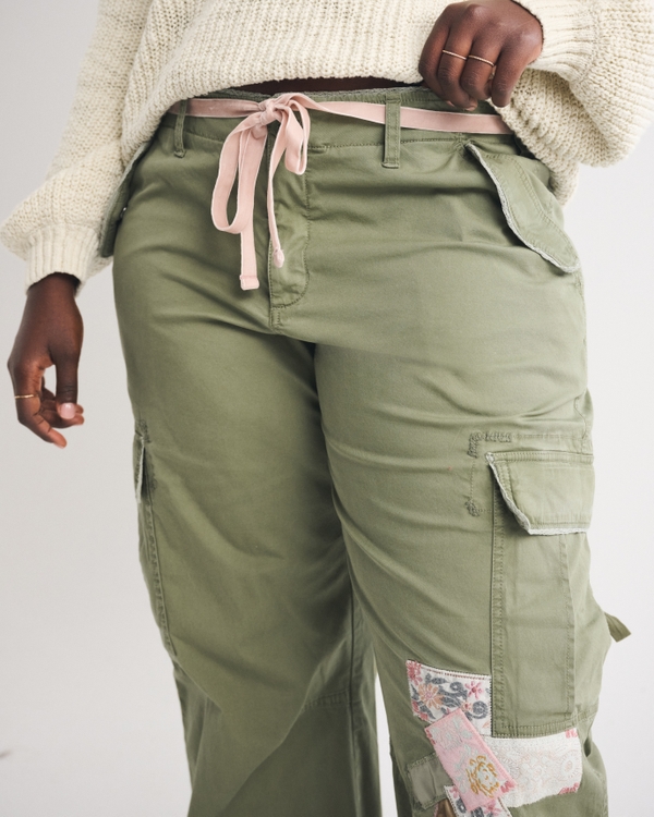 Curve Love Low Rise Ultra Loose Cargo Pant