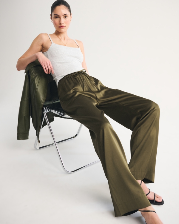 Satin Pull-On Pant
