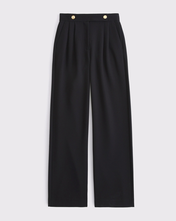 Curve Love A&F Sloane Tailored Wide Leg Pant