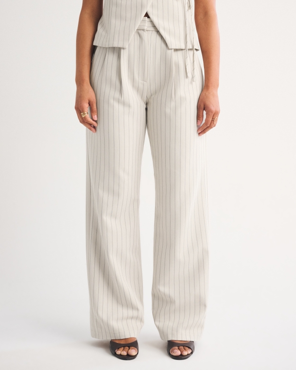 Curve Love A&F Sloane Tailored Wide Leg Pant