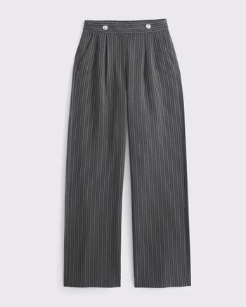 Curve Love A&F Sloane Tailored Hardware Wide Leg Pant from Abercrombie & Fitch - $90