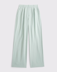 Curve Love A&F Sloane Crepe Tailored Wide Leg Pant