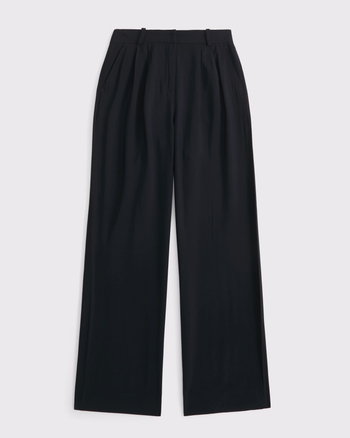 Curve Love A&F Sloane Crepe Tailored Wide Leg Pant from Abercrombie & Fitch - $90