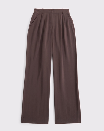 Curve Love A&F Sloane Crepe Tailored Wide Leg Pant from Abercrombie & Fitch - $90
