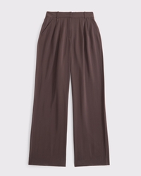 Curve Love A&F Sloane Crepe Tailored Wide Leg Pant
