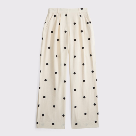 Женские брюки Abercrombie & Fitch A&F Sloane Crepe Tailored Lightweight Wide Leg Pant