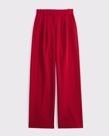 Curve Love A&F Sloane Tailored Wide Leg Pant