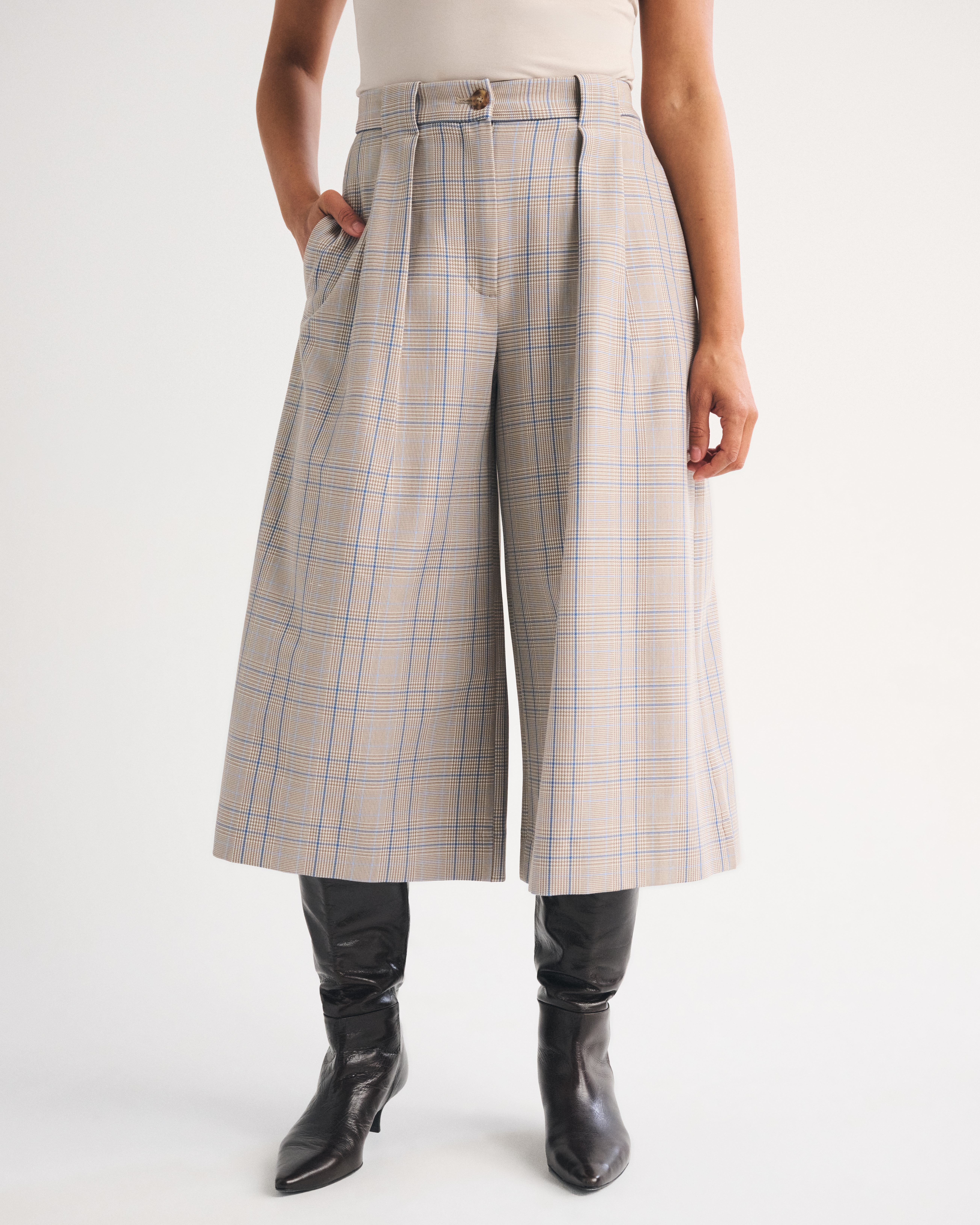 Женские брюки Abercrombie & Fitch Curve Love High Rise Tailored Culotte Pant — фото 3