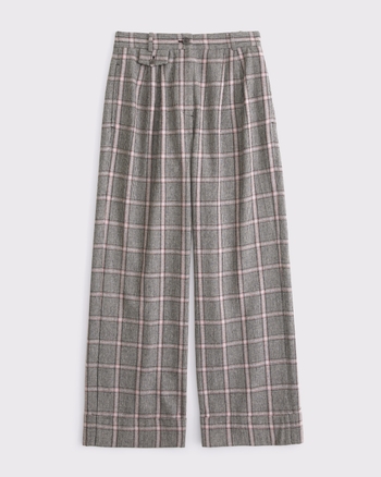 A&F Sloane Wool-Blend Tailored Wide Leg Pant