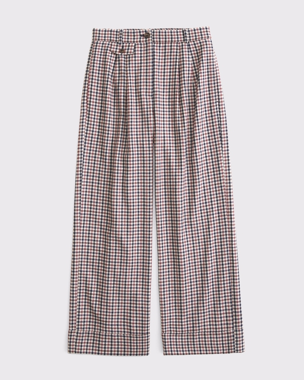 Pantalon ajusté large A&F Sloane en mélange de laine
