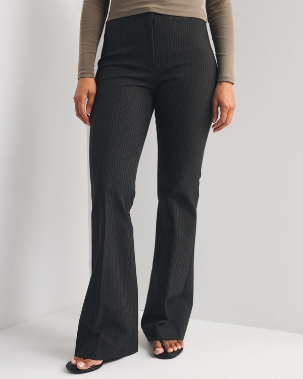 Curve Love A&F Forme Bootcut Pant, Black Stripe view 2