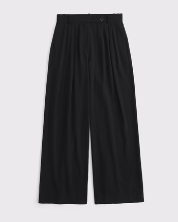 Curve Love High Rise Crepe Tailored Palazzo Pant from Abercrombie & Fitch - $95