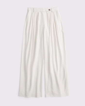 Curve Love High Rise Crepe Tailored Palazzo Pant from Abercrombie & Fitch - $95