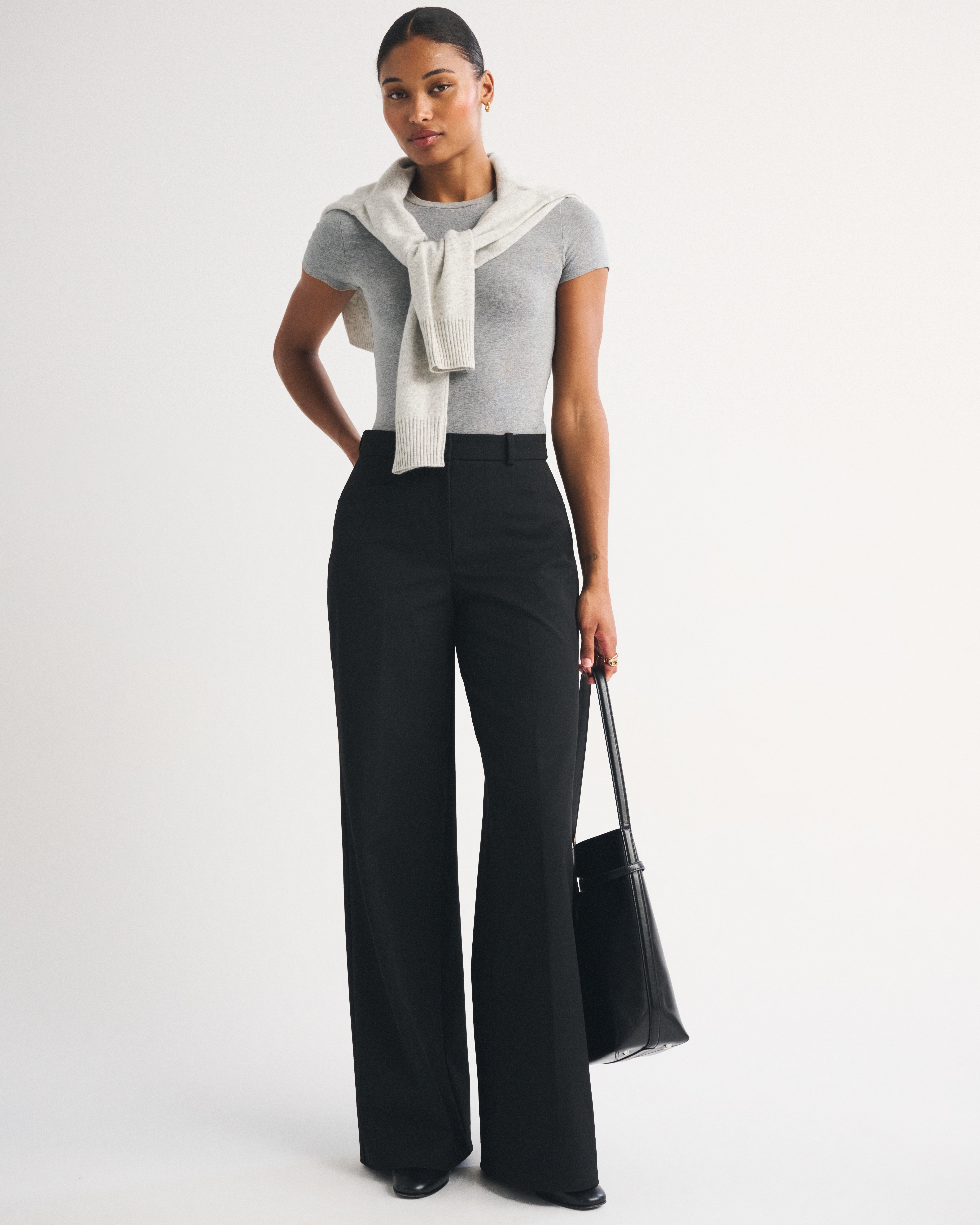 Женские брюки Abercrombie & Fitch Curve Love A&F Forme Ultra Wide Leg Pant — фото 2