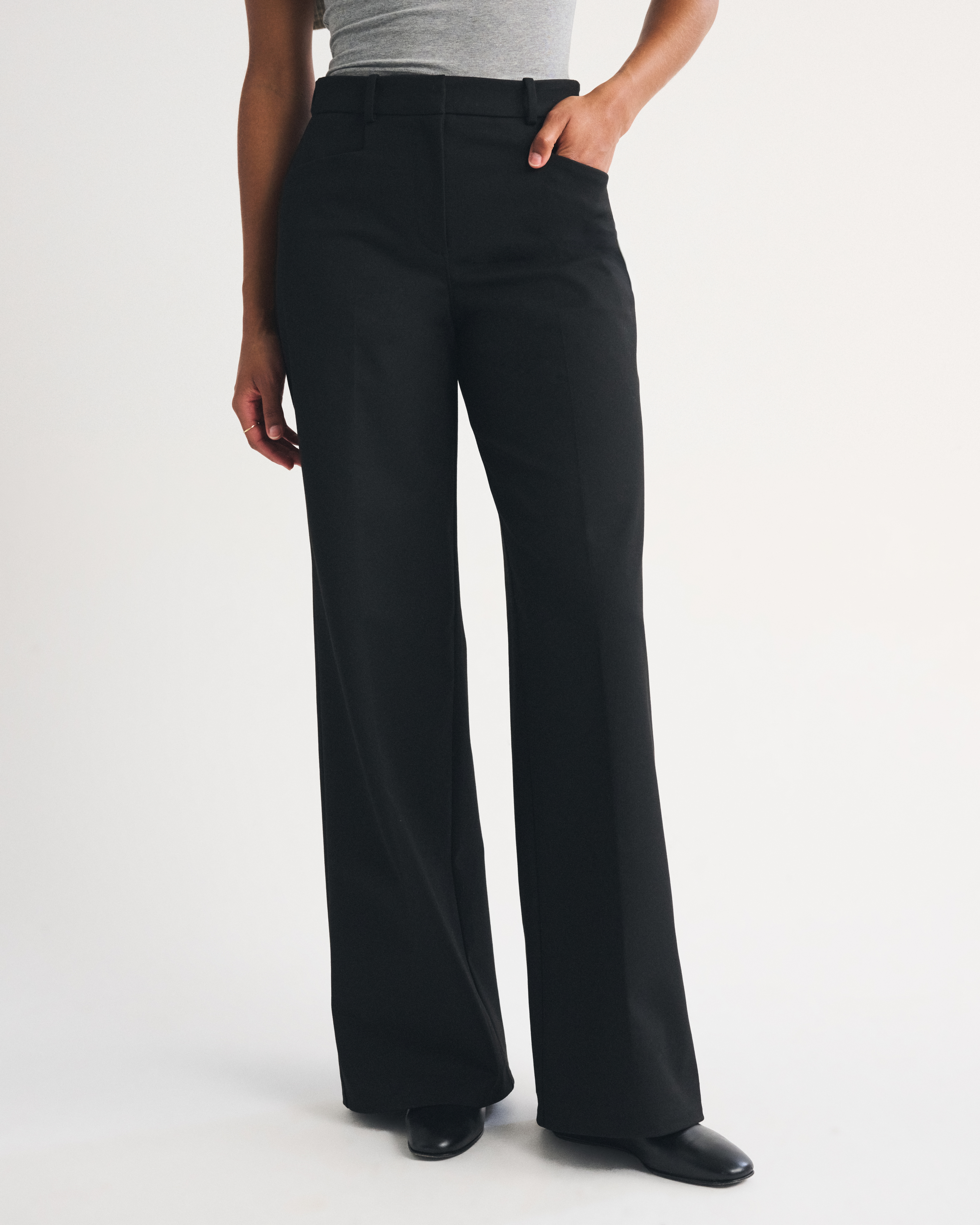 Женские брюки Abercrombie & Fitch Curve Love A&F Forme Ultra Wide Leg Pant — фото 3