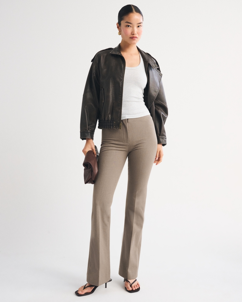 A&F Forme Bootcut Pant - dusty brown by Abercrombie & Fitch
