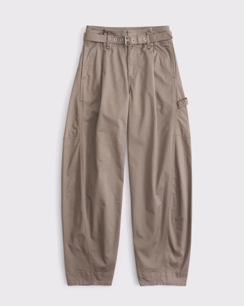 Belted Barrel Utility Pant