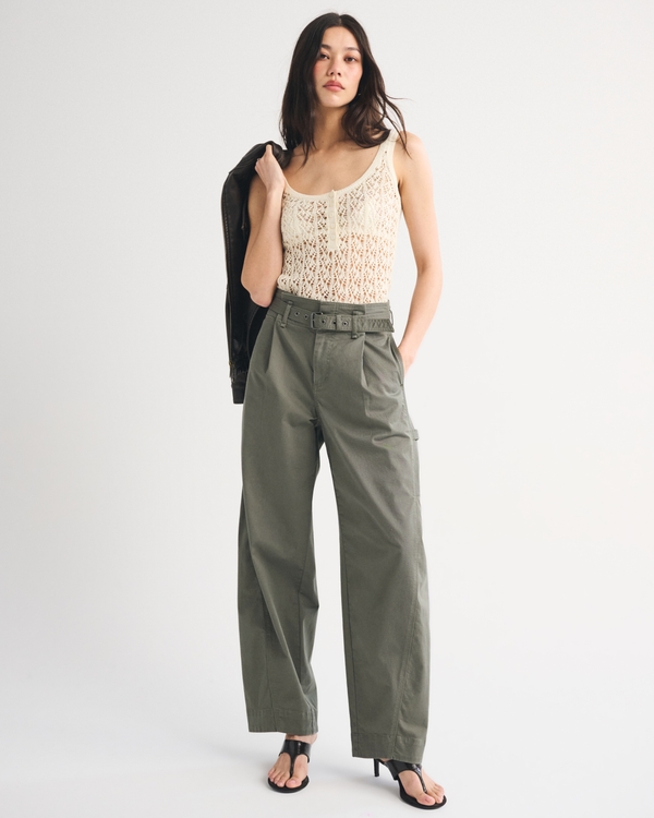 Belted Barrel Utility Pant - image 3