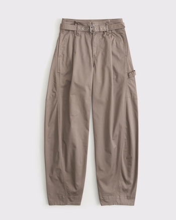 Curve Love Belted Barrel Utility Pant from Abercrombie & Fitch - $95