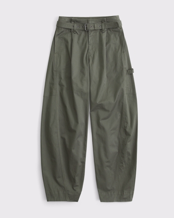 Curve Love Belted Barrel Utility Pant from Abercrombie & Fitch - $95