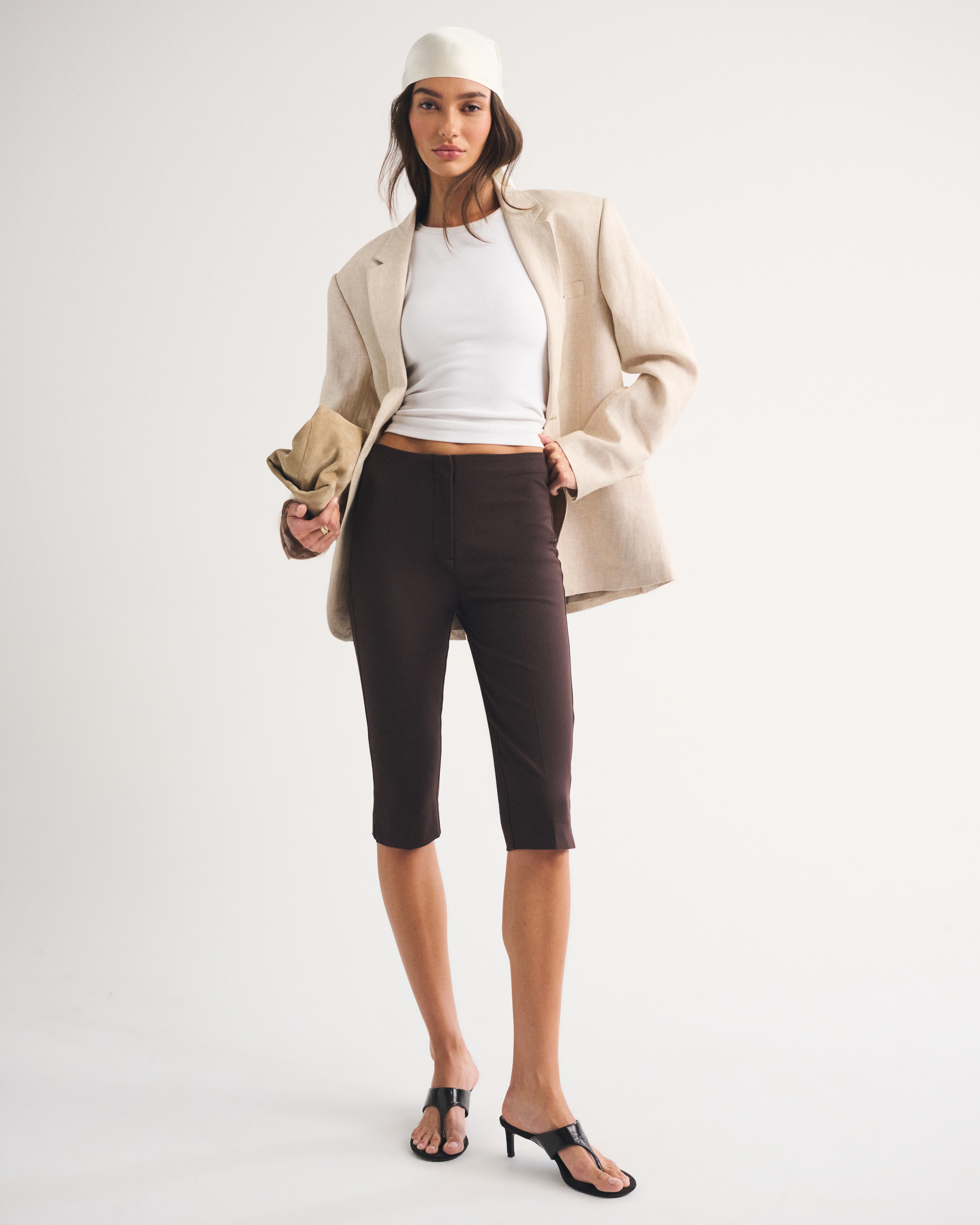 Abercrombie & Fitch A&f Forme Capri Pant In Brown