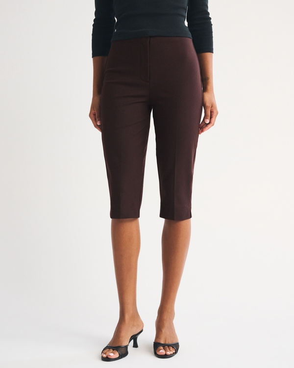 Curve Love A&F Forme Capri Pant, Dark Coffee view 2
