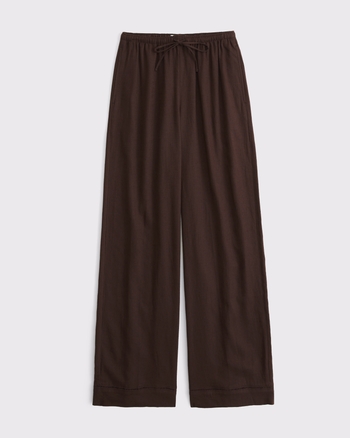 A&F Gemma Linen-Blend Wide Leg Pull-On Pant from Abercrombie & Fitch - $80