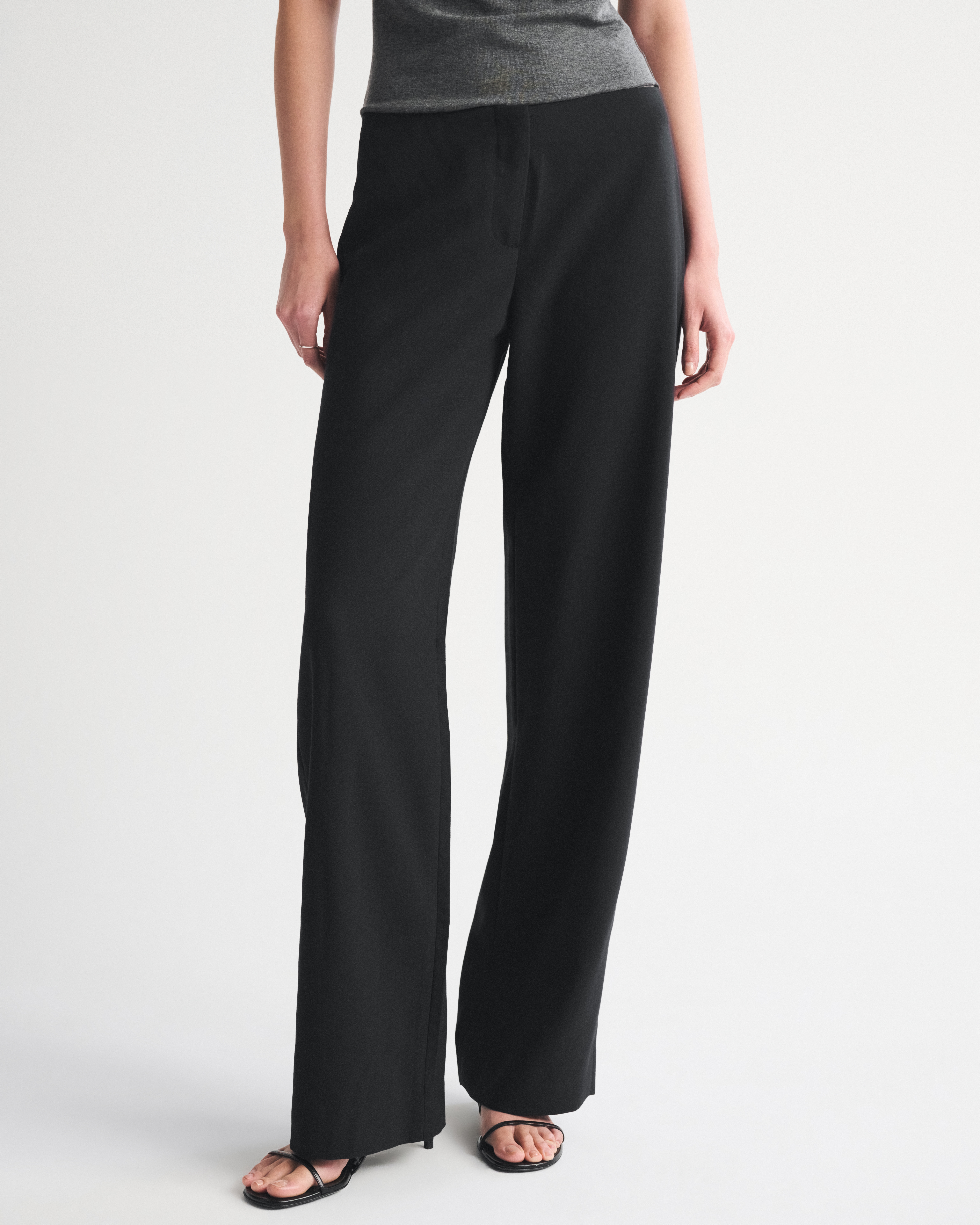 Женские брюки Abercrombie & Fitch Low Rise Waistless Tailored Wide Leg Pant — фото 3