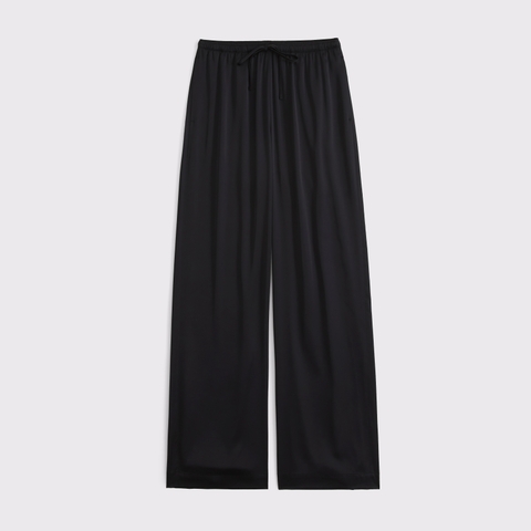 Женские брюки Abercrombie & Fitch A&F Gemma Satin Jacquard Wide Leg Pull-On Pant