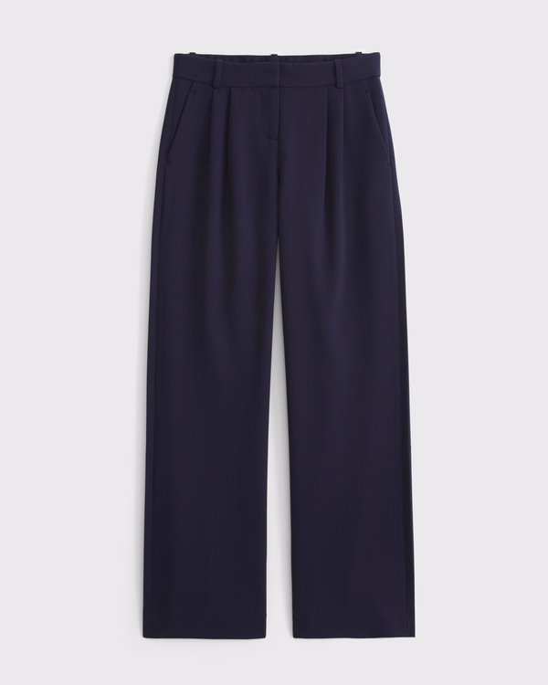 Abercrombie & Fitch A&F Sloane Low Rise Tailored Wide Leg Pant