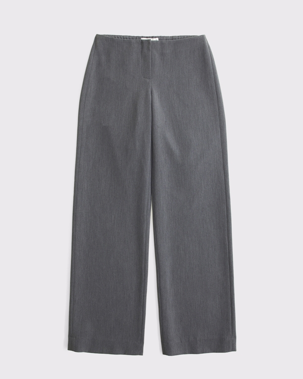 Curve Love Clean Waist Low Rise Tailored Wide Leg Pant by Abercrombie & Fitch