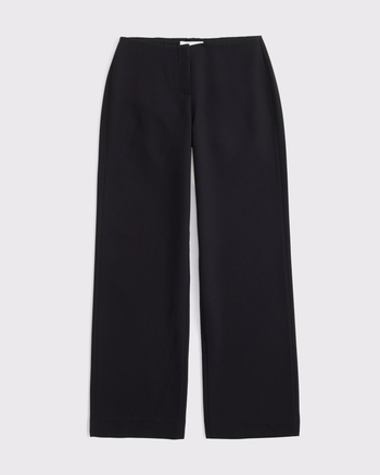 Curve Love Clean Waist Low Rise Tailored Wide Leg Pant