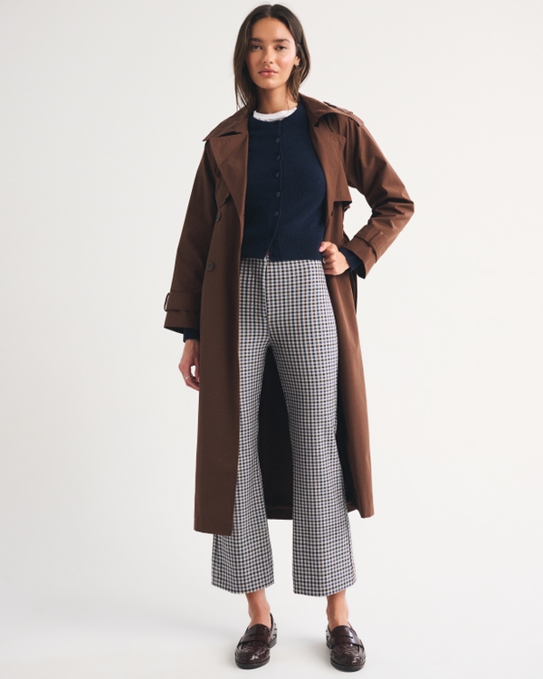 A&F Forme Kick Flare Pant, Multi-colored Check view 1