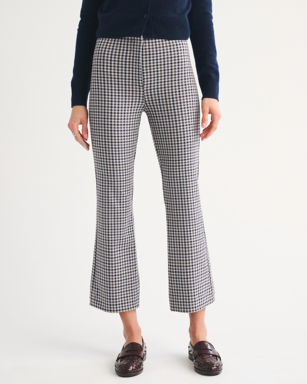 A&F Forme Kick Flare Pant, Multi-colored Check view 2