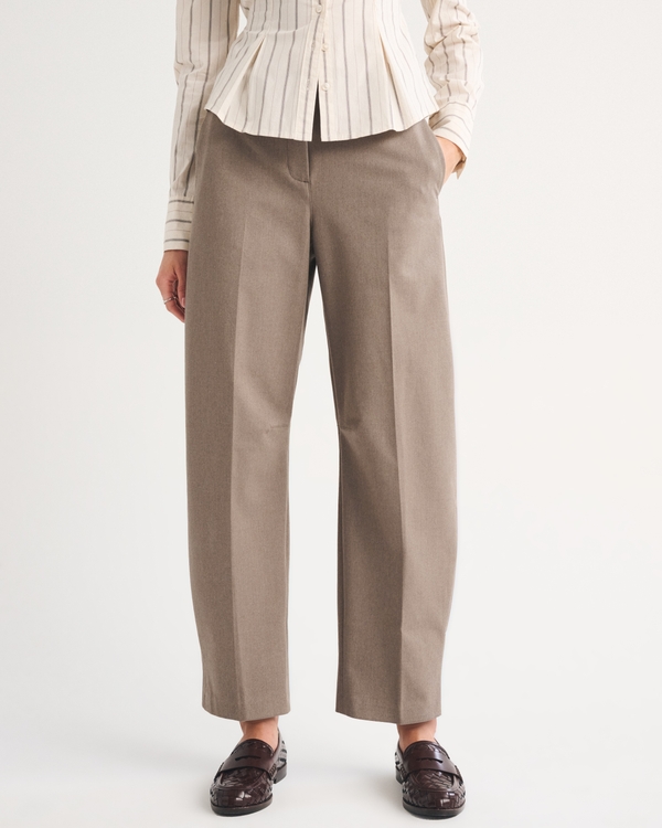 A&F Forme Barrel Pant, Dusty Brown view 2