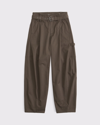 Belted Barrel Utility Pant