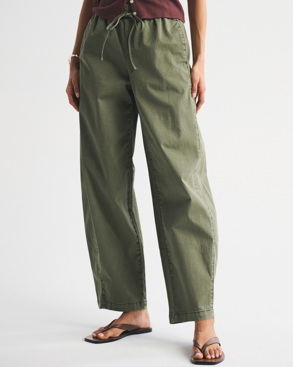 Barrel Pull-On Pant, Olive view 2