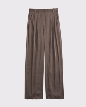 A&F Sloane Satin Tailored Wide Leg Pant from Abercrombie & Fitch - $54.99