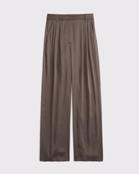 A&F Sloane Satin Tailored Wide Leg Pant