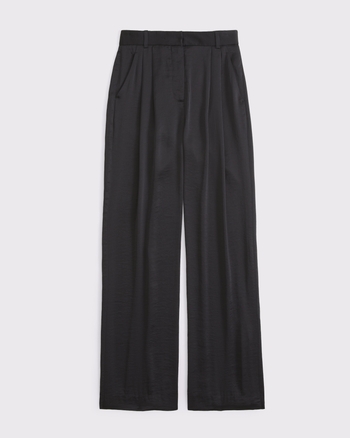 A&F Sloane Satin Tailored Wide Leg Pant from Abercrombie & Fitch - $54.99