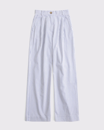 A&F Sloane Twill Tailored Wide Leg Pant