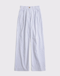 A&F Sloane Twill Tailored Wide Leg Pant