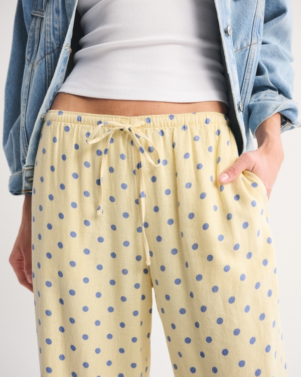 Linen-Blend Pull-On Pant
