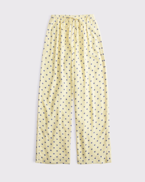 Linen-Blend Pull-On Pant