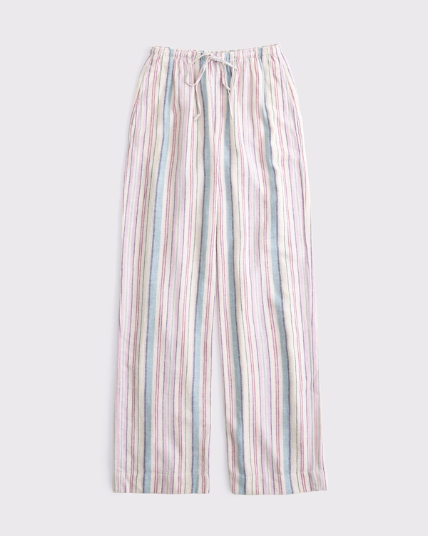Linen-Blend Pull-On Pant