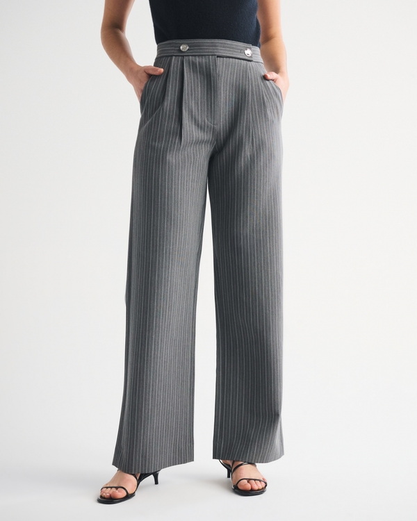A&F Sloane Tailored Wide Leg Pant